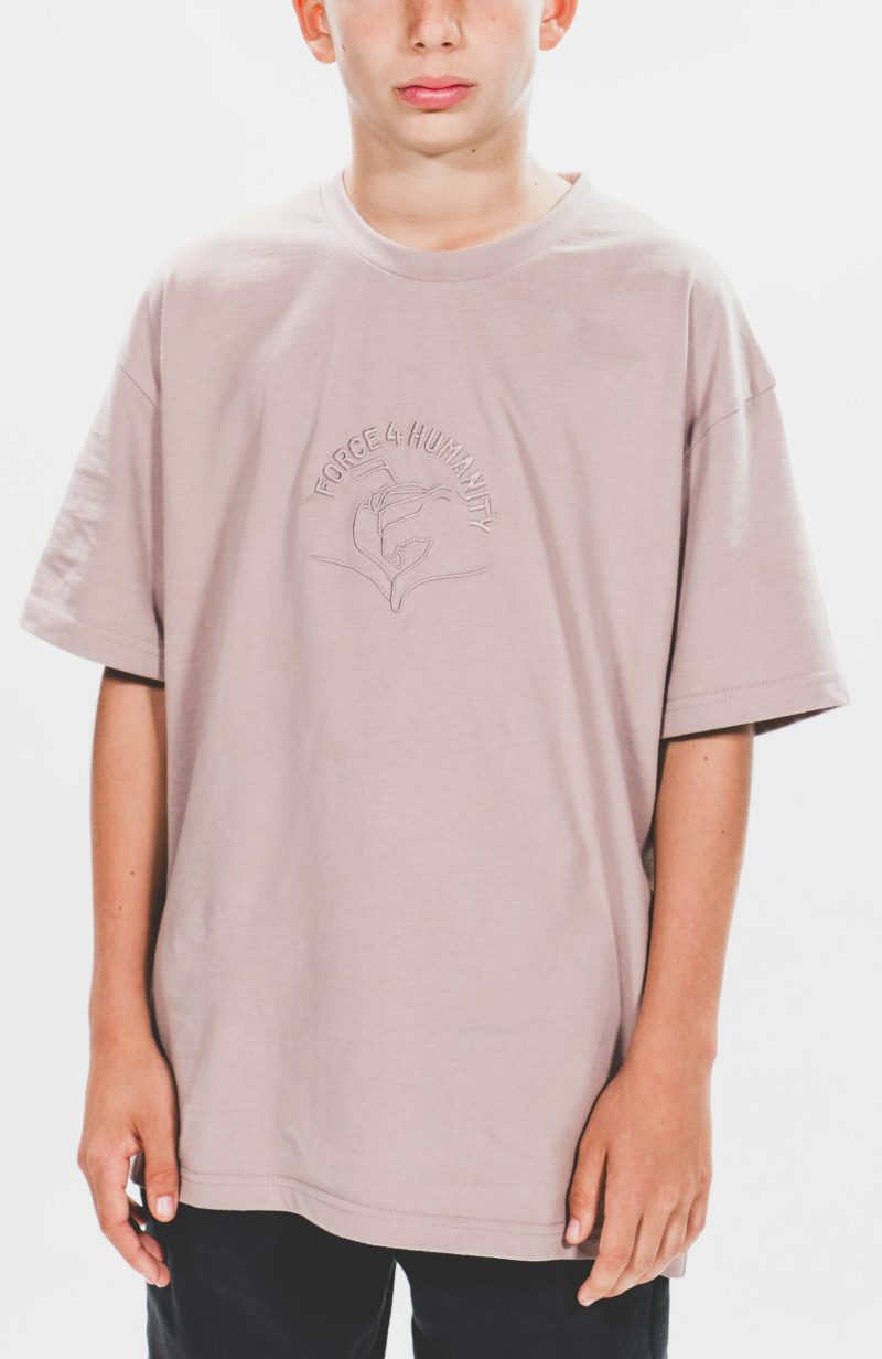 Greige Oversized T-Shirt for Boys