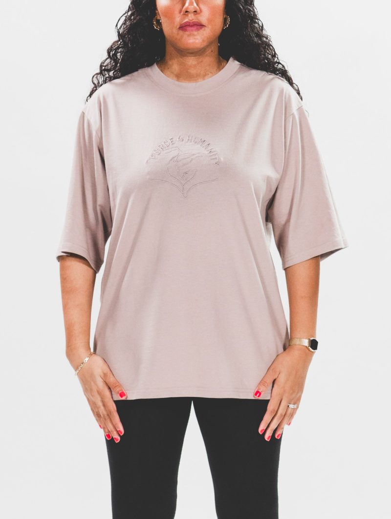 Greige Oversized T-Shirt for Women